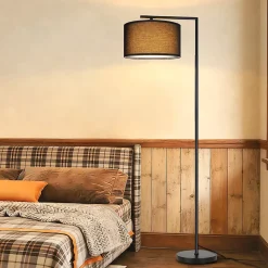 ZMH Lampadaire Pour Salon Design E27 Moderne En Tissu Lampe De Lecture Avec Interrupteur Au Pied