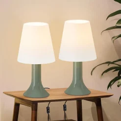 ZMH Lampe à Poser Avec Câble - E14 Lampe De Table Lot De 2 Petite Lampe De Salon Table De Chevet