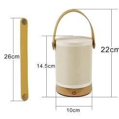 ZMH Lampe à Poser De Bureau LED - Lampe De Chevet Touch LED Dimmable Wireless