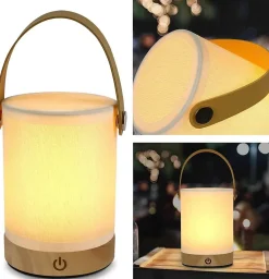 ZMH Lampe à Poser De Bureau LED - Lampe De Chevet Touch LED Dimmable Wireless