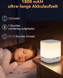 ZMH Lampe à Poser De Table LED Tactile Intensité Variable - Lampe De Chevet Rechargeable Par USB