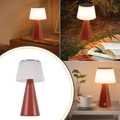 ZMH Lampe à Poser De Table LED Sans Fil à Batterie Solaire - Chevet Tactile Moderne à Intensité Variable