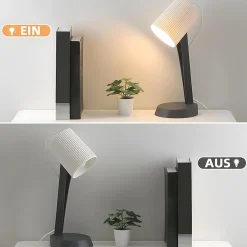 ZMH Lampe à Poser De Table De Style Campagnard Moderne Avec Câble De Salon Avec Interrupteur à Bascule