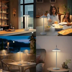 ZMH Lampe à Poser De Table LED Intensité Variable Table D'extérieur Moderne Pour Jardin