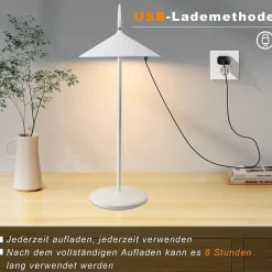 ZMH Lampe à Poser De Table LED Intensité Variable - Table D'extérieur Moderne Pour Jardin