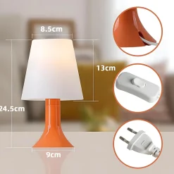 ZMH Lampe à Poser De Table Avec Câble - E14 Lampe De Table Lot De 2 Petite
