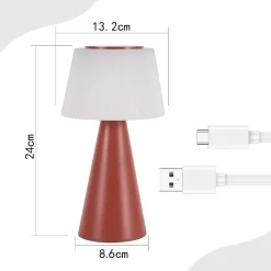 ZMH Lampe à Poser LED Sans Fil 3600 Mah à Intensité Variable - Lampe De Salon Moderne à Piles