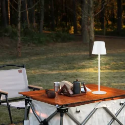 ZMH Lampe De Bureau LED 2x, Blanc, USB, Sans Fil, Dimmable, Ip54, Métal, Design Moderne