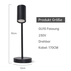 ZMH Lampe De Bureau LED Gu10 Métal Pour Bureau