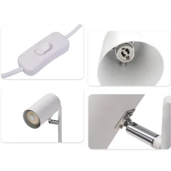 ZMH Lampe De Bureau LED Gu10 Métal, Pour Bureau Ou Salon