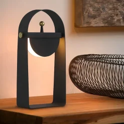 ZMH Lampe De Bureau LED Variable Portable Noir Blanc Chaud 3000 K