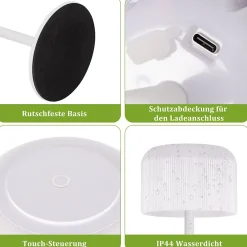 ZMH Lampe De Bureau Tactile à Intensité Variable LED 1.9w 3000k - 6500k Moderne Design