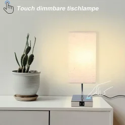 ZMH Lampe De Bureau Touch Dimmable Rétro Veilleuse E27
