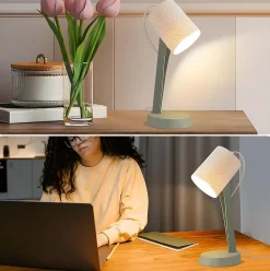 ZMH Lampe De Table De Style Campagnard Moderne Avec Câble De Salon Avec Interrupteur à Bascule