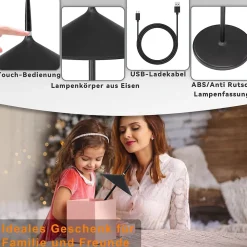 ZMH Lampe De Table LED Intensité Variable Table D'extérieur Moderne Pour Jardin