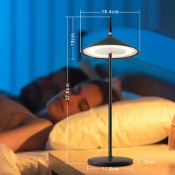 ZMH Lampe De Table LED Intensité Variable Table D'extérieur Moderne Pour Jardin