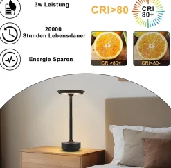 ZMH Lampe De Table LED Intensité Variable Pour Rebord De Fenêtre Salon