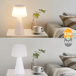 ZMH Lampe De Table LED Sans Fil 3600 Mha à Intensité Variable, Lampe De Salon Moderne à Piles