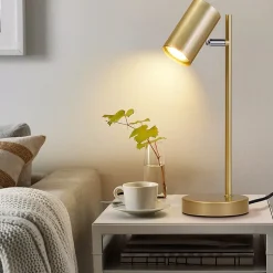 ZMH Lampe De Table LED Salon Gu10 Lampe De Table Métal Pour Bureau