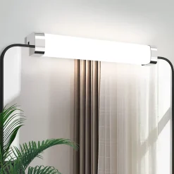 ZMH Lampe LED Pour Salle De Bain Avec Prise 37cm Chrome Lampe De Salle De Bain Chambre Ip44