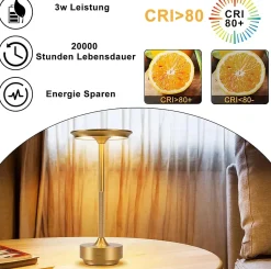 ZMH Lot De 2 Lampe De Table LED Intensité Variabl Pour Rebord De Fenêtre Salon