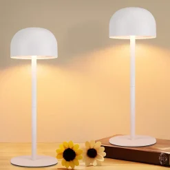 ZMH Lot De 2 Lampes à Poser De Table LED Sans Fil - Lampe Intensité Variable Avec 3 Températures
