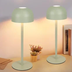 ZMH Lot De 2 Lampes De Table LED Sans Fil Lampe Intensité Variable Avec 3 Températuresverte