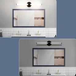 ZMH Miroir De Salle De Bain à LED Noir 8W