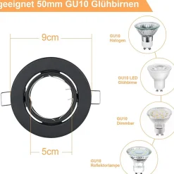 ZMH Spot à Encastrer LED 12 Avec Douille Gu10 Spot LED Halogène