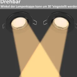 ZMH Spot Encastré LED 6 Avec Douille Gu10 Spot LED Halogène