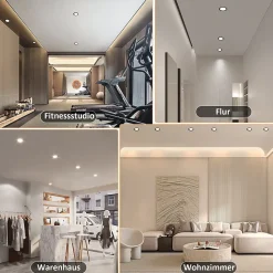 ZMH Spot Encastré LED 6 Avec Douille Gu10 Spot LED Halogène