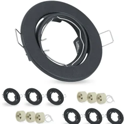 ZMH Spot Encastré LED 6 Avec Douille Gu10 Spot LED Halogène