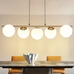 ZMH Suspension Moderne E27 Verre Or Lampe 150cm Vintage