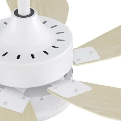 ZMH Ventilateur de plafond avec éclairage Lumière LED 6 Pales Télécommande Silencieux (Salle à Manger)