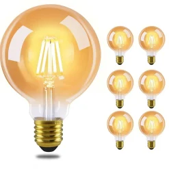 ZMH Ampoule LED 2 Pièces E27 Vintage G95 Blanc Chaud