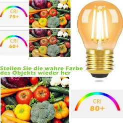 ZMH Ampoule LED Edison LED Vintage G45 2700k E14