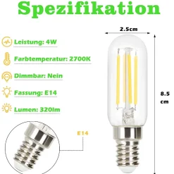 ZMH Ampoule LED Edison LED Vintage T25 2700k