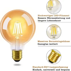 ZMH Ampoule LED Edison LED Vintage - G80 2700k