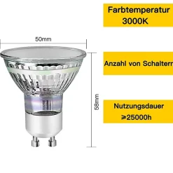 ZMH Ampoule LED Gu10 LED 3w Angle Salon Non-variable