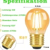 ZMH Ampoules LED Vintage E27 G45 4w 2700k Filament Edison Verre Antique Blanc Chaud Lot De 6