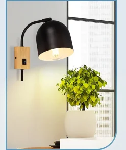 ZMH Applique 1 flamme IP20 murale intérieure avec interrupteur murale vintage métal