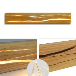 ZMH Applique Bois 3000k LED Blanc Chaud 8w