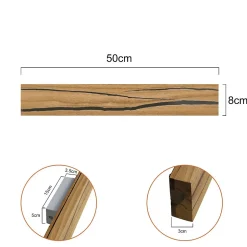 ZMH Applique Bois 3000k LED Blanc Chaud 8w