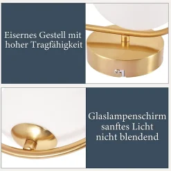 ZMH Applique Design Moderne G9 Gold