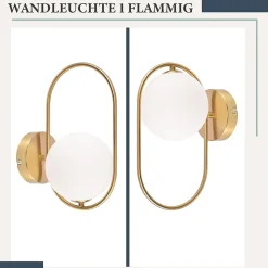 ZMH Applique Design Moderne G9 Gold