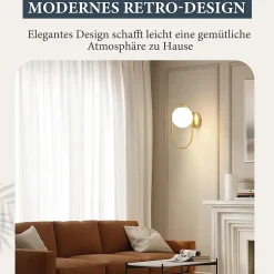 ZMH Applique Design Moderne G9 Gold