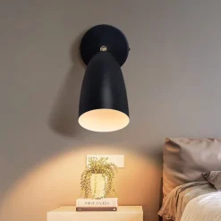 ZMH Applique Intérieur Noir/blanc Vintage Spot Mural Réglable Chambre Max.40w