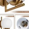ZMH Applique Intérieure Moderne Dorée avec Abat-jour en Verre E27 pour Chambre et Couloir
