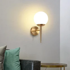 ZMH Applique Intérieure Moderne en Verre et Métal Doré E27 pour Chambre et Couloir