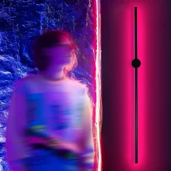 ZMH Applique LED 100 Cm Rgb Noir Musique Design Moderne Variable